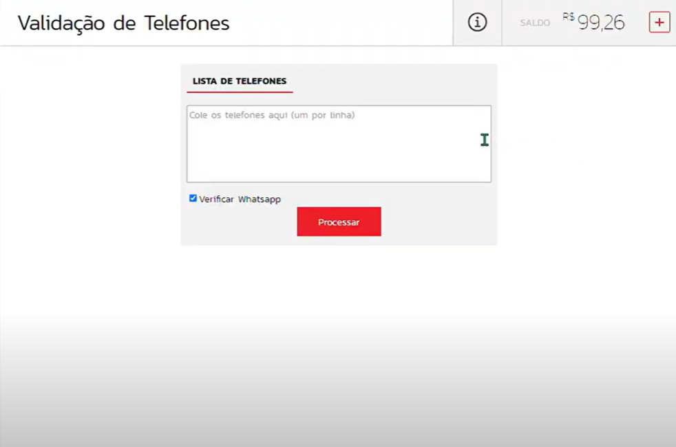 Como consultar operadora: imagem plataforma validação de telefone