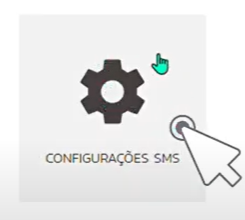 Imagem do botão no painel SMS:  Configurações SMS