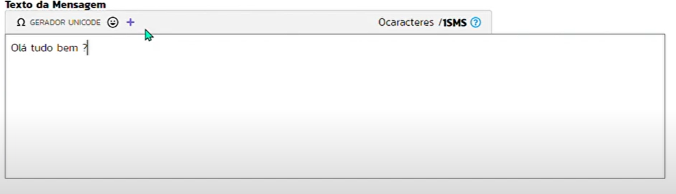 Como criar um template de SMS - passo 5