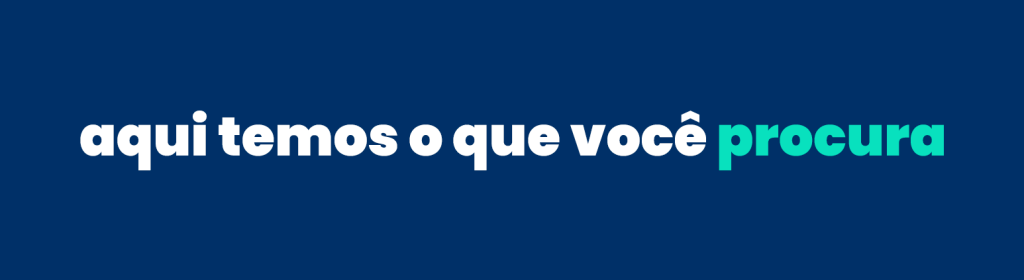 Envio de SMS com nome personalizado: Imagem com o texto "aqui temos o que você procura"