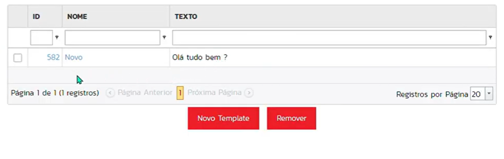 Como criar um template de SMS - passo 7