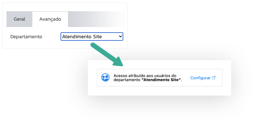 Department access settings